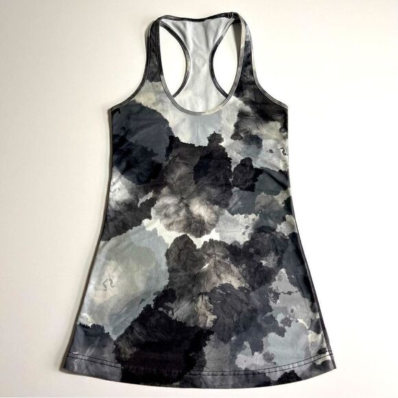 lululemon Cool Racerback White Coal Tinted Canvas Super Racerback Tank Size 4 - Picture 4 of 11